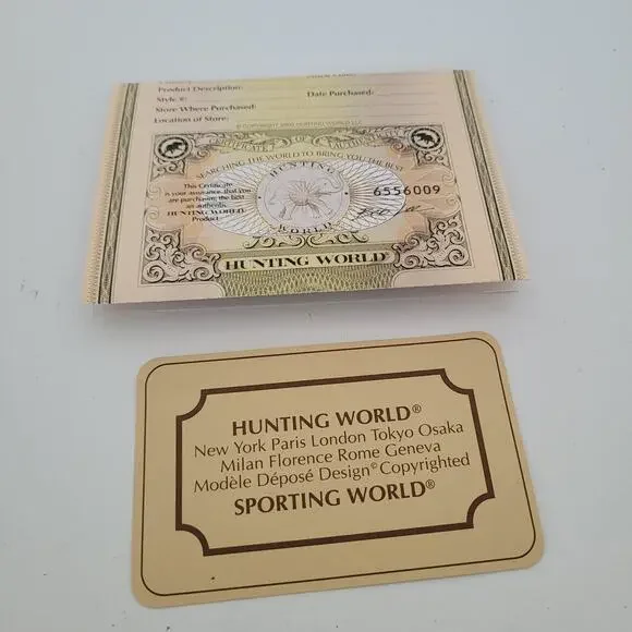 Hunting World Designer Olive Black Wallet Italian Canvas Leather Quality New